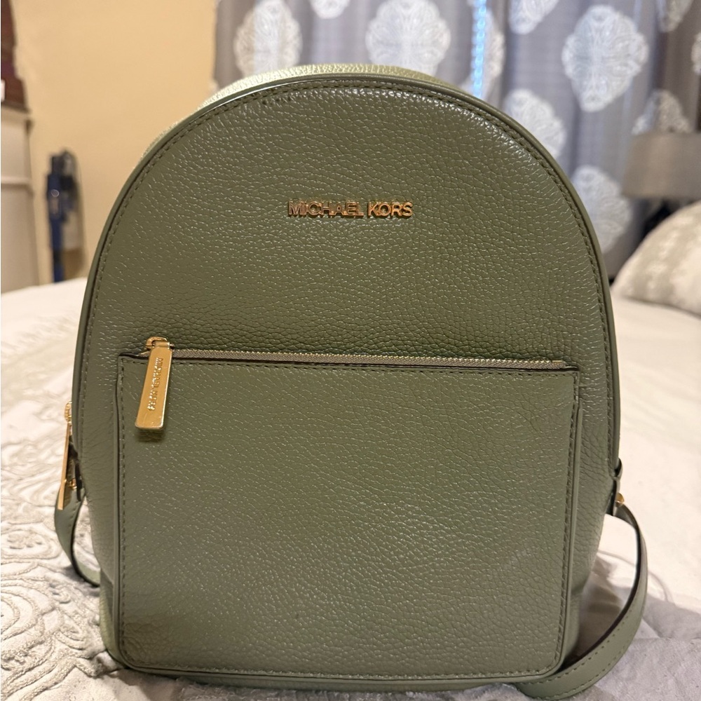 Michael Kors Olive Green Backpack
